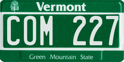 VT license plate COM227