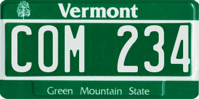 VT license plate COM234
