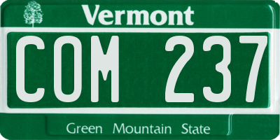 VT license plate COM237