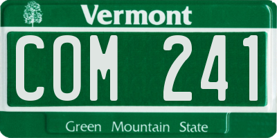 VT license plate COM241
