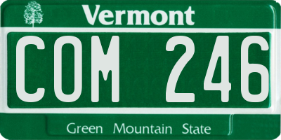 VT license plate COM246