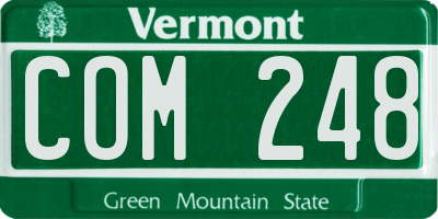 VT license plate COM248