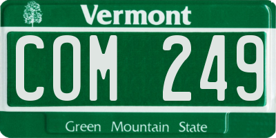 VT license plate COM249