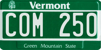 VT license plate COM250
