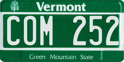 VT license plate COM252