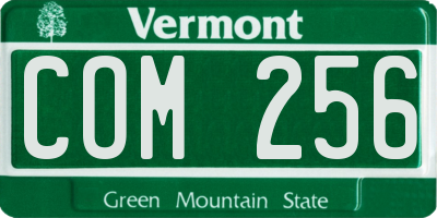 VT license plate COM256