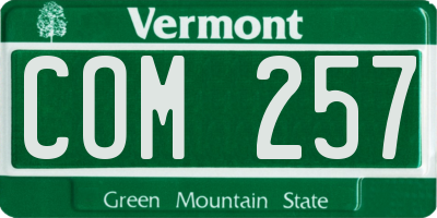 VT license plate COM257