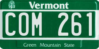 VT license plate COM261