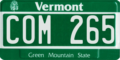 VT license plate COM265