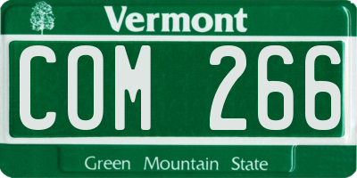 VT license plate COM266