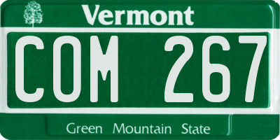 VT license plate COM267