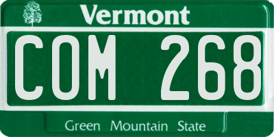 VT license plate COM268