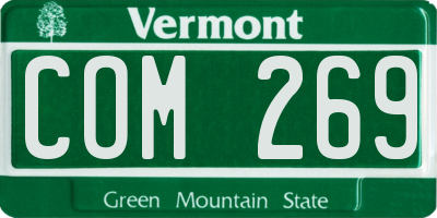 VT license plate COM269