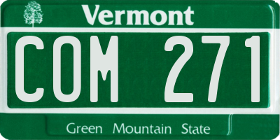 VT license plate COM271