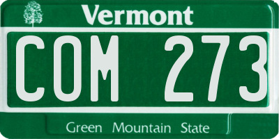 VT license plate COM273