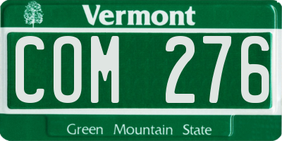 VT license plate COM276