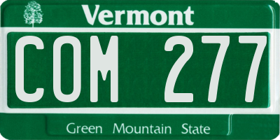 VT license plate COM277