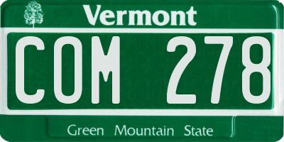 VT license plate COM278