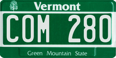 VT license plate COM280