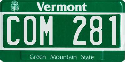 VT license plate COM281