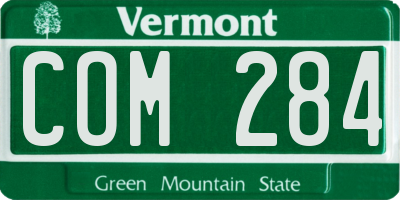 VT license plate COM284