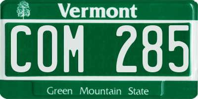 VT license plate COM285
