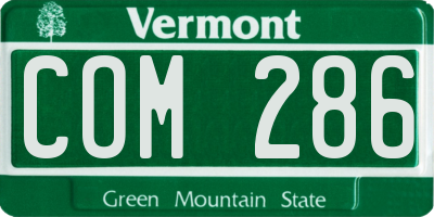 VT license plate COM286