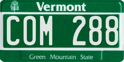 VT license plate COM288