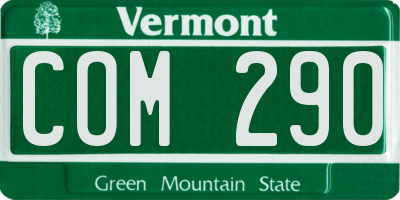 VT license plate COM290