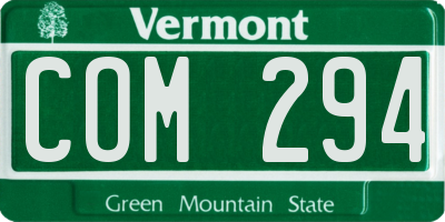 VT license plate COM294