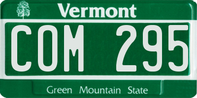 VT license plate COM295