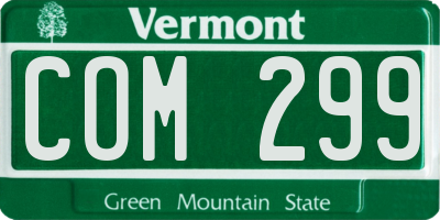 VT license plate COM299