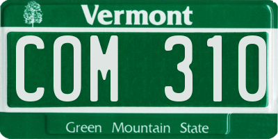 VT license plate COM310
