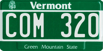 VT license plate COM320