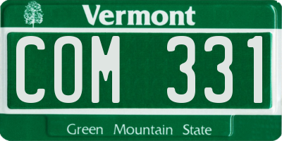 VT license plate COM331