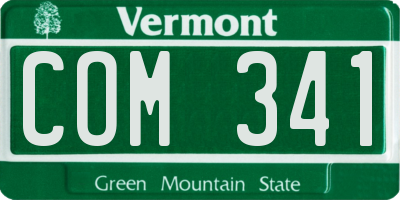 VT license plate COM341