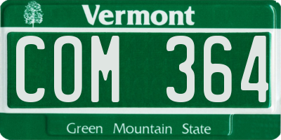 VT license plate COM364