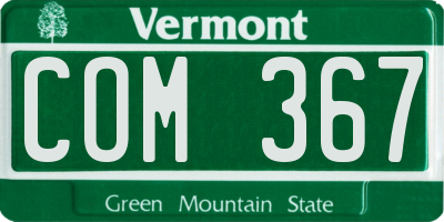 VT license plate COM367