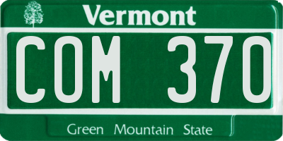 VT license plate COM370