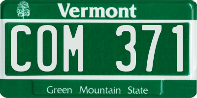VT license plate COM371