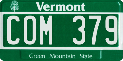 VT license plate COM379