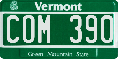 VT license plate COM390