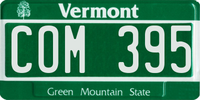 VT license plate COM395