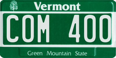 VT license plate COM400
