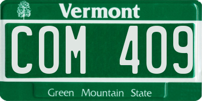 VT license plate COM409