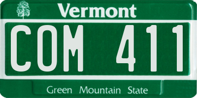 VT license plate COM411