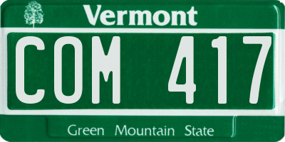 VT license plate COM417