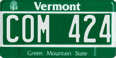 VT license plate COM424