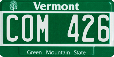 VT license plate COM426