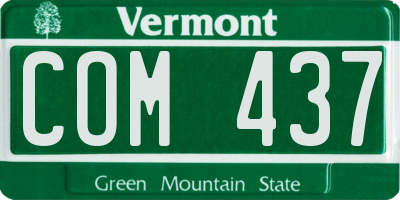 VT license plate COM437